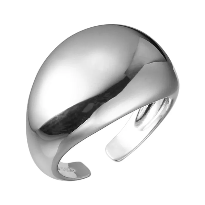 925 Sterling Silver Smooth Surface Female Adjustable Ring Wedding Rings for Women Luxury Jewelry Accessories Money 925,silver rings,silver ring,wedding rings