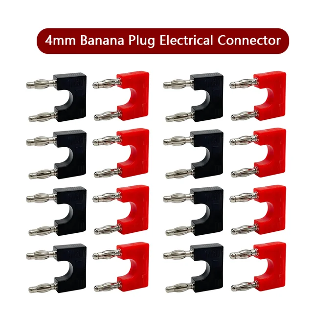 8pcs 4mm Banana Plug Short-circuit Plug  Electrical Connector  Terminal Couple Adapter J.20004 1