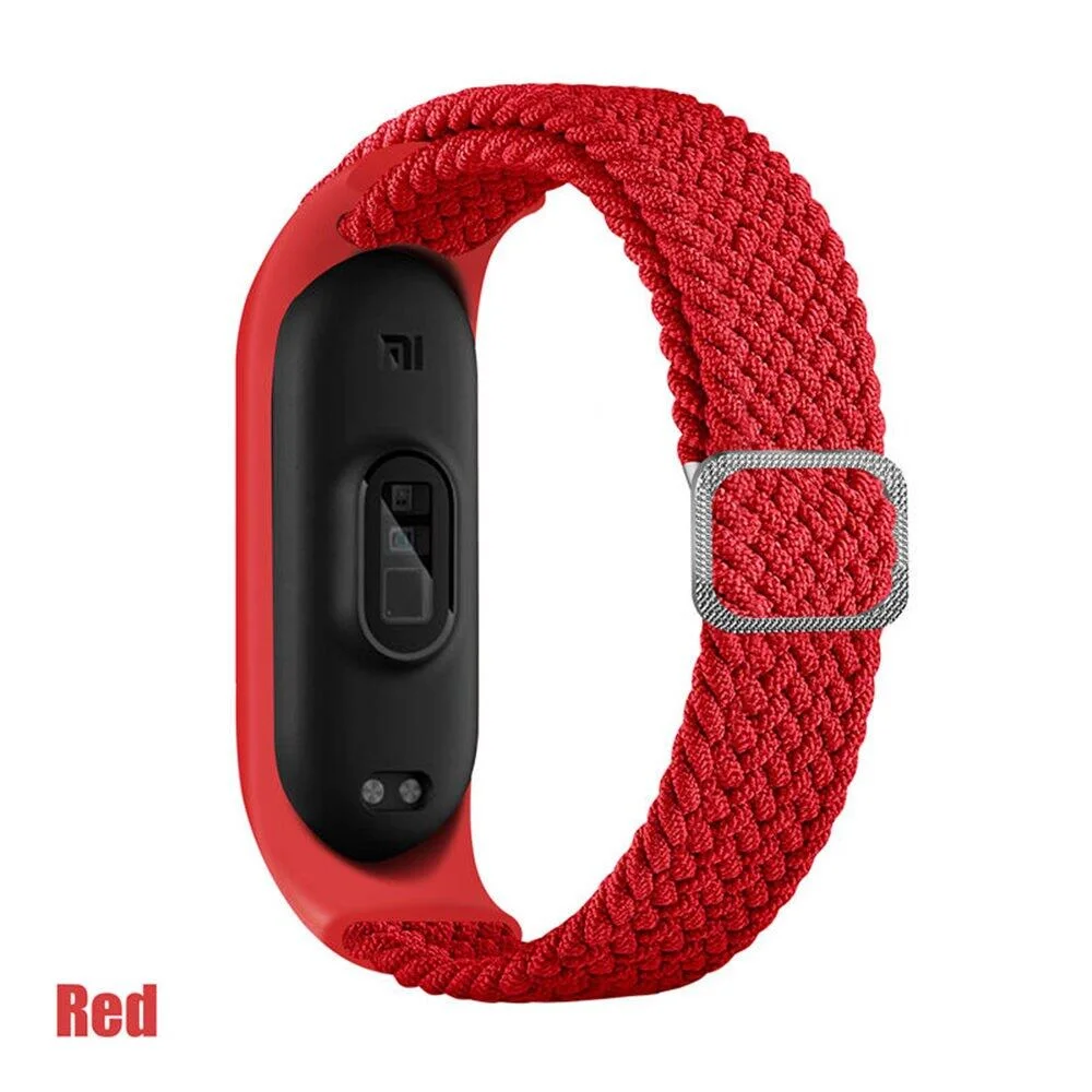 Elastic Adjustable Nylon Braided Wristband Strap - Universal Fit