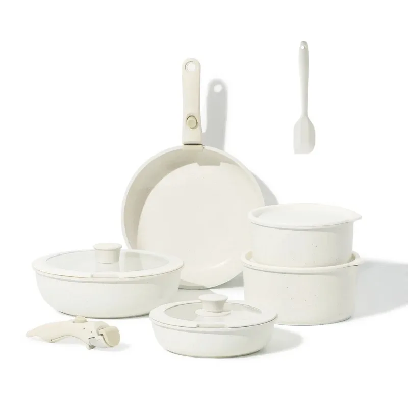 Pots and Pans Set Non-Stick Astercook Ceramic Cookware with Sensor Handles