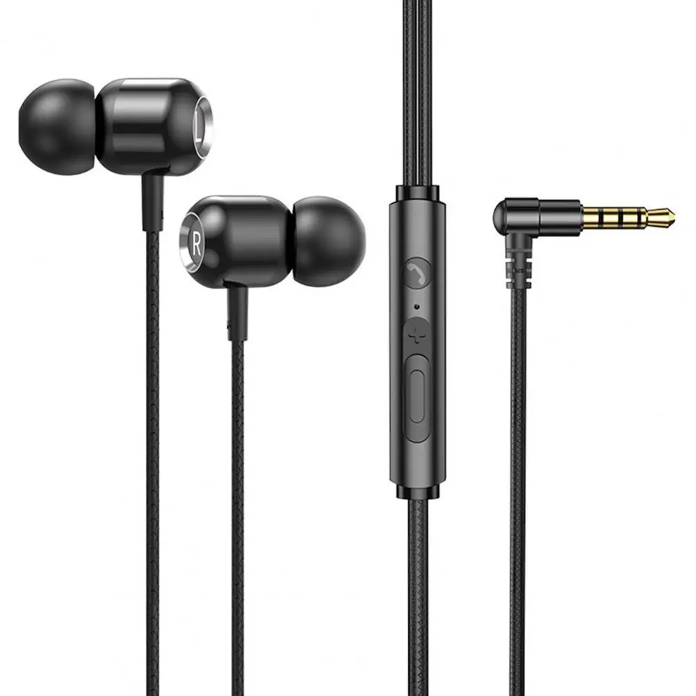

Wired Earphone In-ear HiFi Stereo Sound Elbow Design 3.5mm Plug Gaming Headset with Microphone for Mobile Phone
