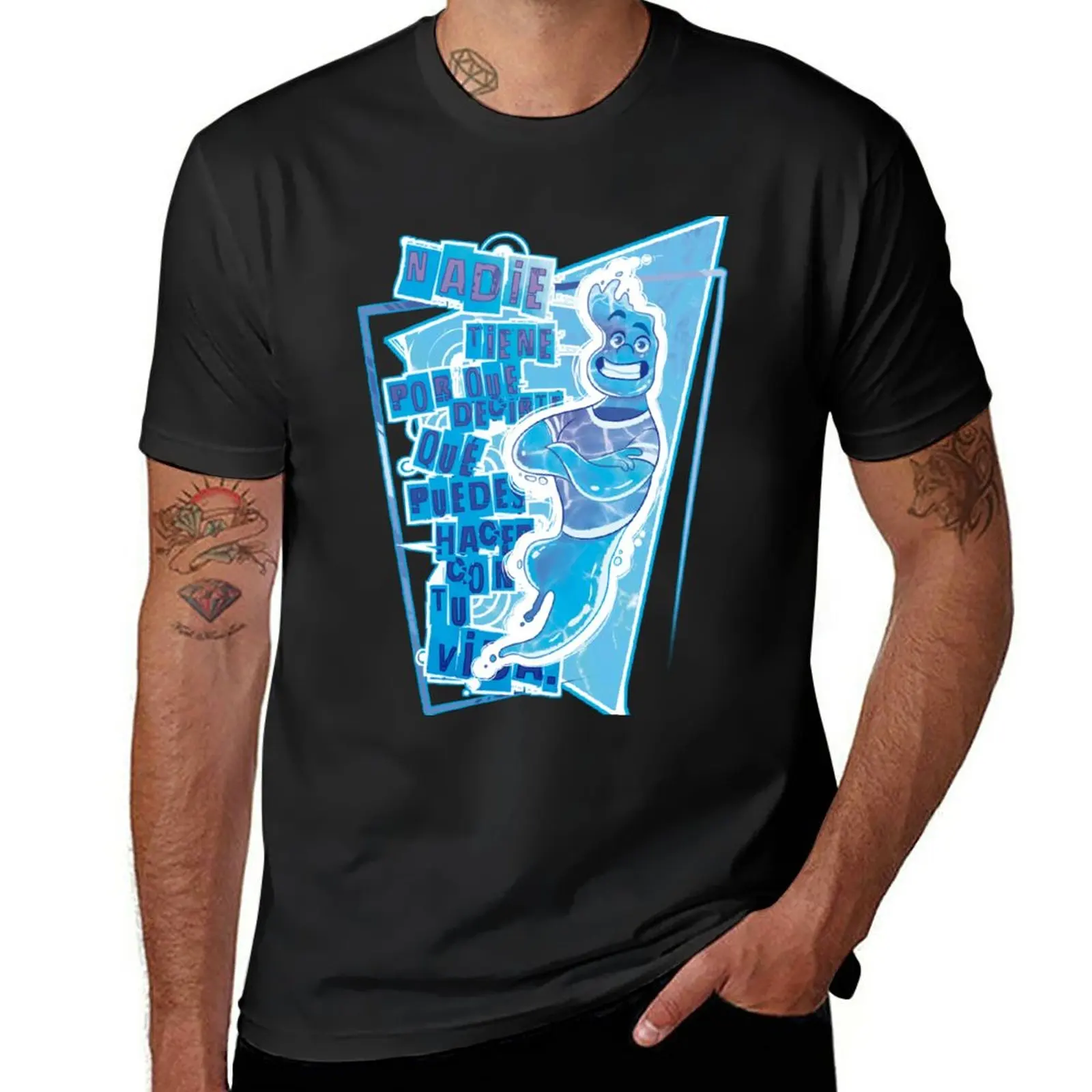 

New Be Water!! T-Shirt blank t shirts sports fan t-shirts Short sleeve tee kawaii clothes plain black t shirts men