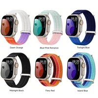 Bracelet en nylon pour Apple Watch Ultra 2 3 49mm 44mm 40mm 46mm 42 45mm, bracelet sport pour Apple Watch Series 11 10 SE3 8 9 2