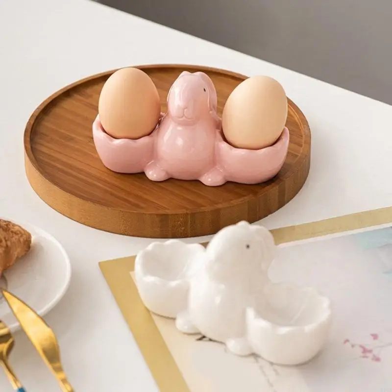 Unique Eggs Holders Rabbit Cartoon Soft Boiled Eggs Cups Kitchen Utensils Enhancing Your Kitchen with Styles B03E