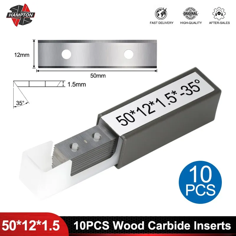 

Carbide Inserts Cutter Blades 50x12x1.5mm Paint Scraper for Surfacing Groove Helical Planer Heads and Hand Hold Scraper
