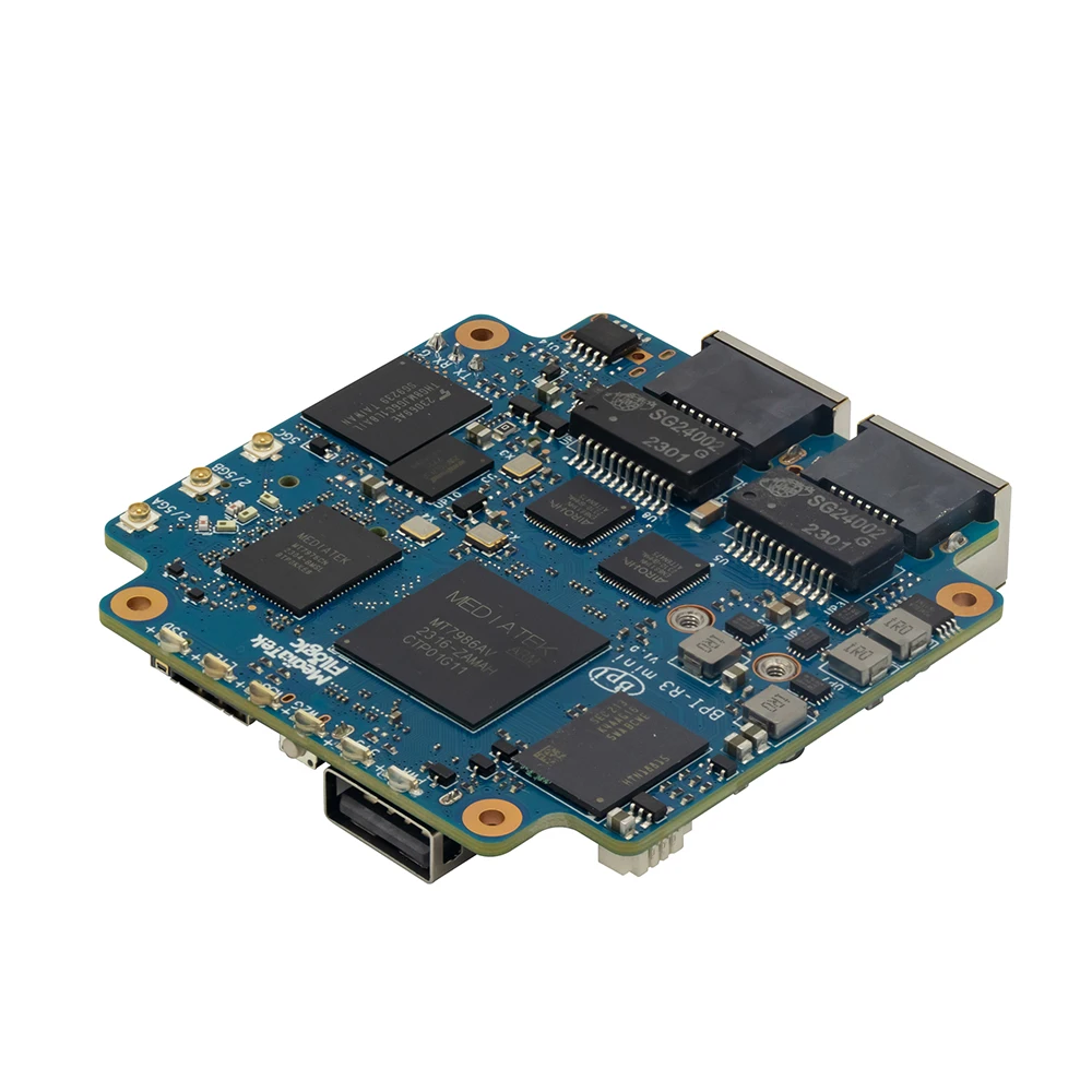 Banana Pi BPI-R3 Mini Router Board Wi-Fi6 2.4G/5G MT7976C 2G RAM 8G eMMC 2x 2.5G