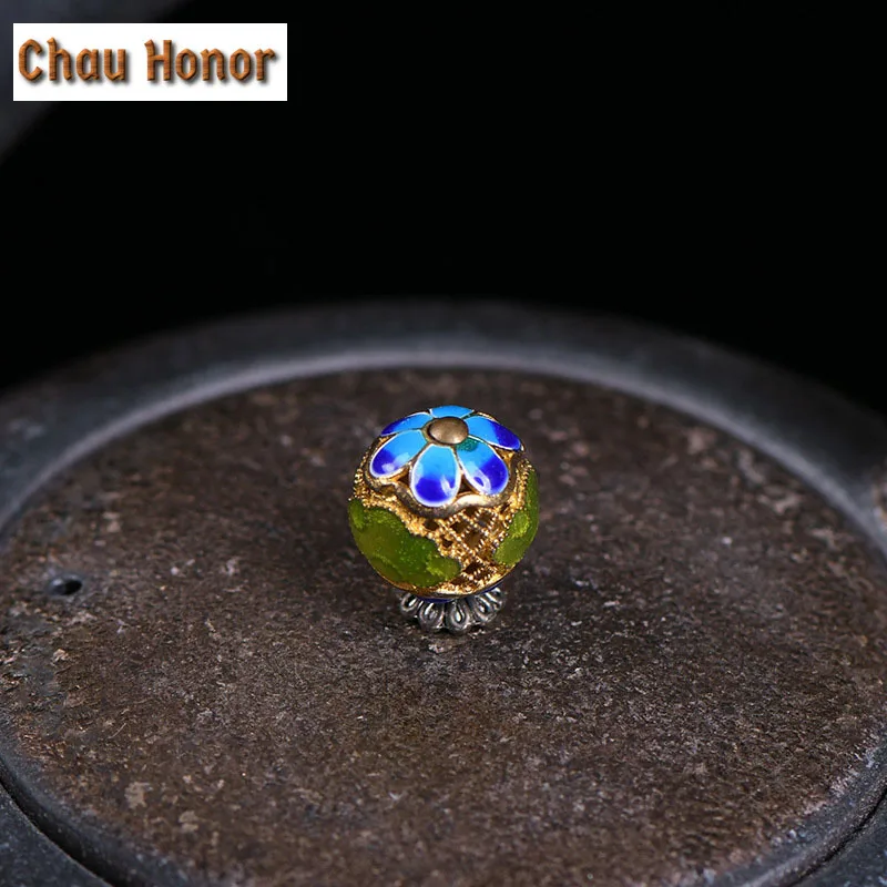 600ml Retro Large Capacity Ceramic Loop-handled Teapot Beautiful Jade Button Pottery Teakettle  Kung Fu Teaware Gift Packaging