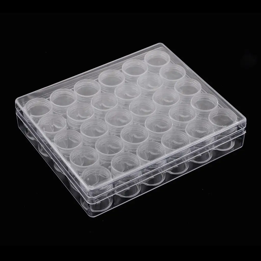 30Slots 6g Jars Storage Box  Bottle Small Vial Organizer Container