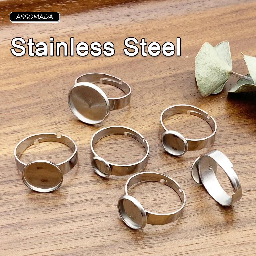 2020 ins Handmade Cool Ring Set Metal Blank Ring DIY Jewelry Gift Making  Supplies Self-Creation