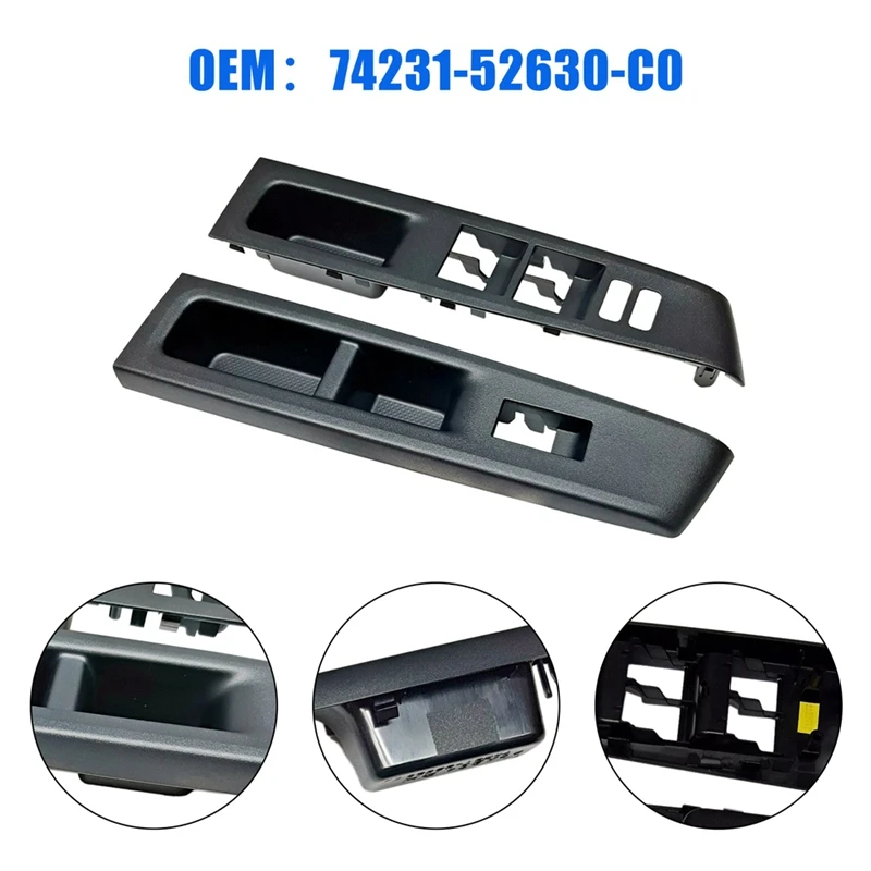 

For Toyota Vitz 2010-2014 (RHD)Car Front Armrest Upper Panel RH & LH Set 74231-52630-C0 74232-52570-C0 Parts