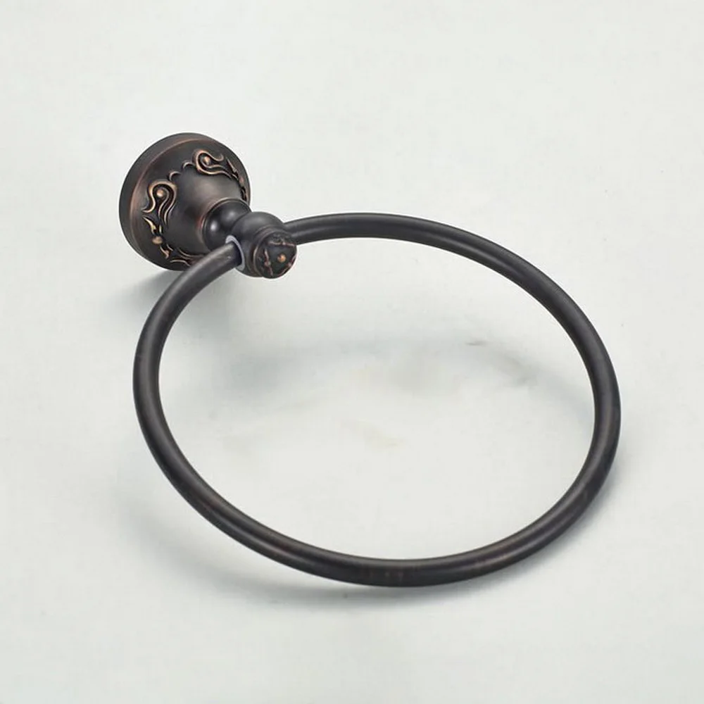 Towel Rings Black Oil Rubbed Bronze Towel Ring Holder Bath Bar Bathroom Accessories Home Decoration Nba446