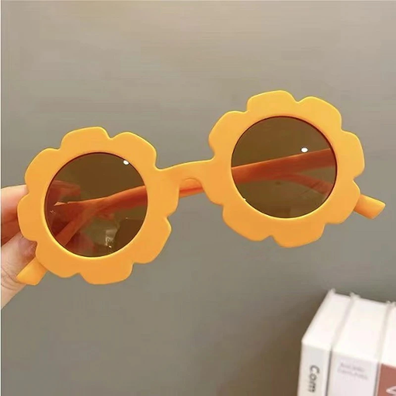 Children's Sunglasses Multi color Optional Cute Sunflower Glasses Straight