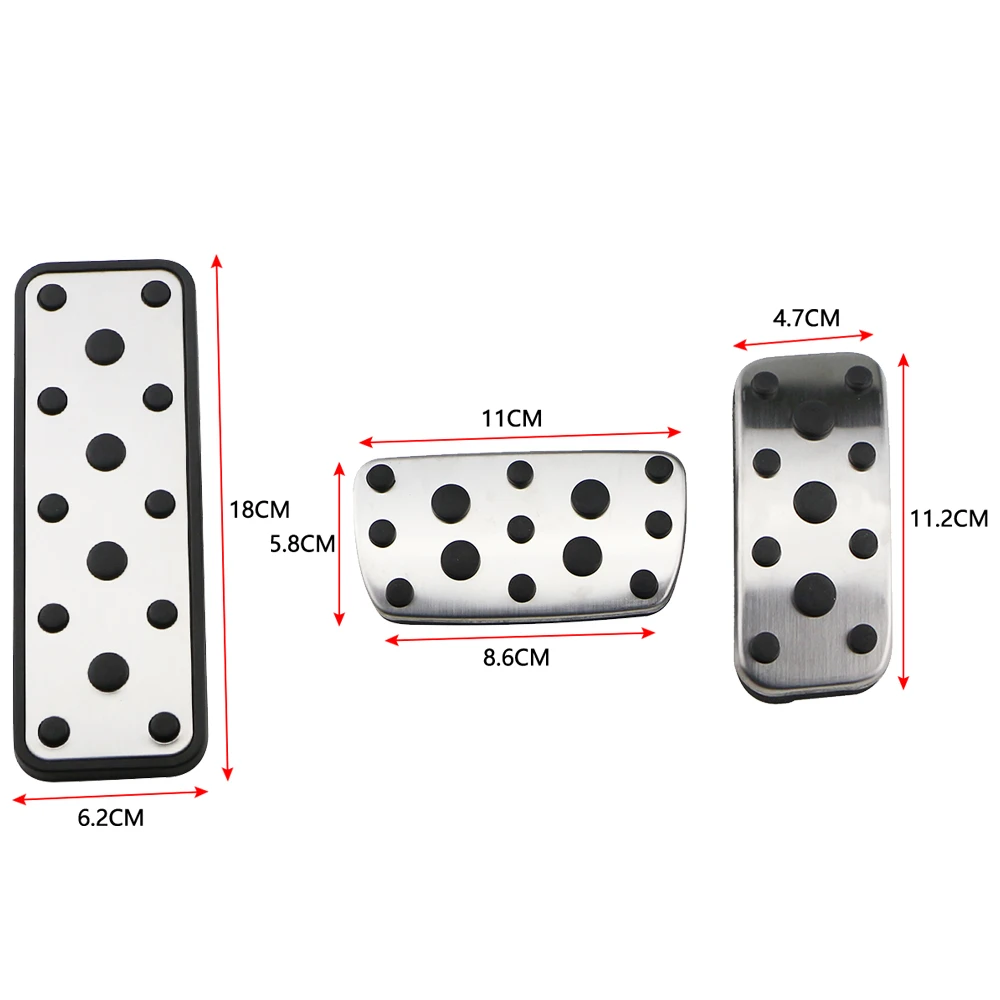 Stainless Steel Auto Pedal Cover for Subaru XV 2012-Forester 2006-Impreza 2006 2015 AT MT Car Pedals Pads Case car pedals pedal cover stainless steel pedal cover