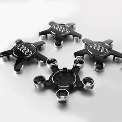 4PCS Premium Car Wheel Center Hub Cap Set (4PCS Black)
