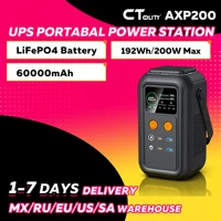 Générateur solaire portable CTOLITY AXP200 200W, station d'alimentation 192Wh, batterie Lifepo4, banque d'alimentation pour le camping, alimentation de secours 140W PD 1