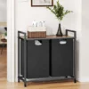 Laundry Basket Organizer, Laundry Hamper with Shelf & 2 Pull-Out Removable Bags, Dirty Clothes Hamper Organizer for Laundry Room 6