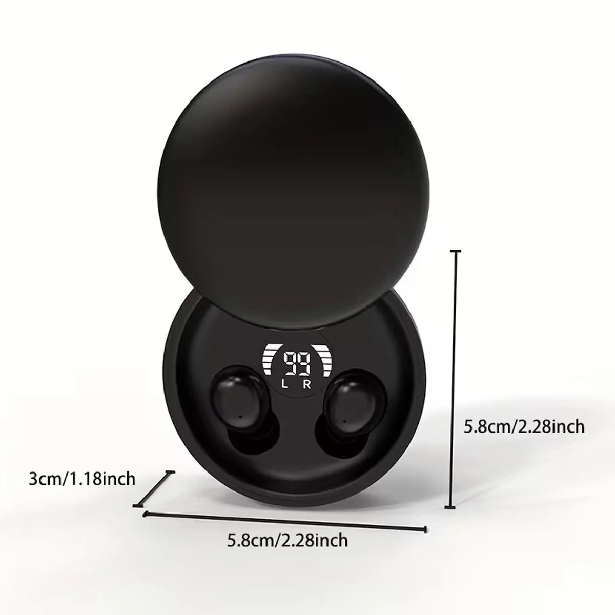 Bluetooth 5.4 Wireless Invisible Earbuds with Sliding Cover and Enhanced Bass Sound Quality