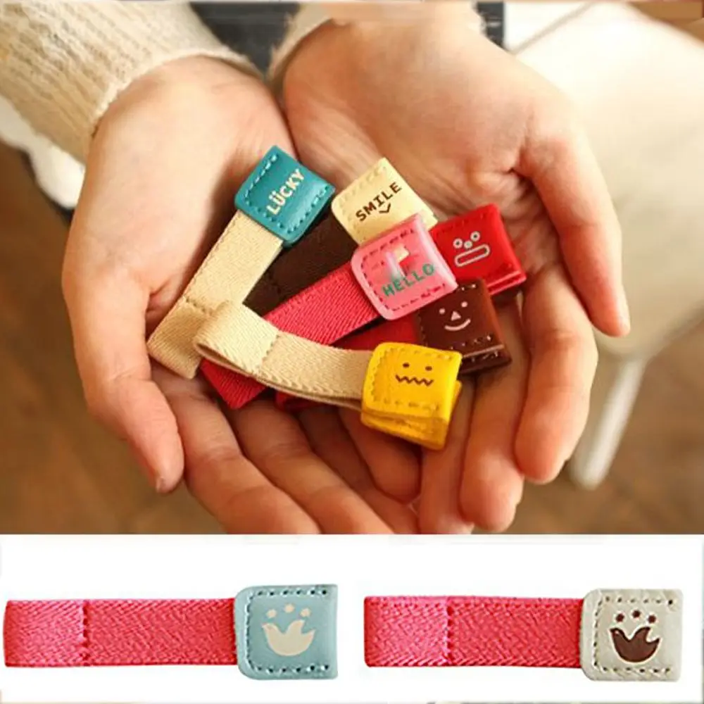 Cable Organizer 2Pcs Leather Wrapper Cable Winder Earphone Elastic Strap Data Cable Storage