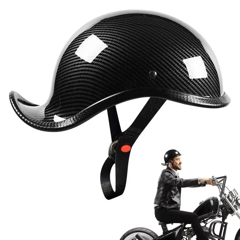 

Motorcycle Helmets Half Shell Hat Vintage Motorcycle Helmets Hard Summer Retro Safe Bicycle Motorcycle Caps For ATV Adults Men
