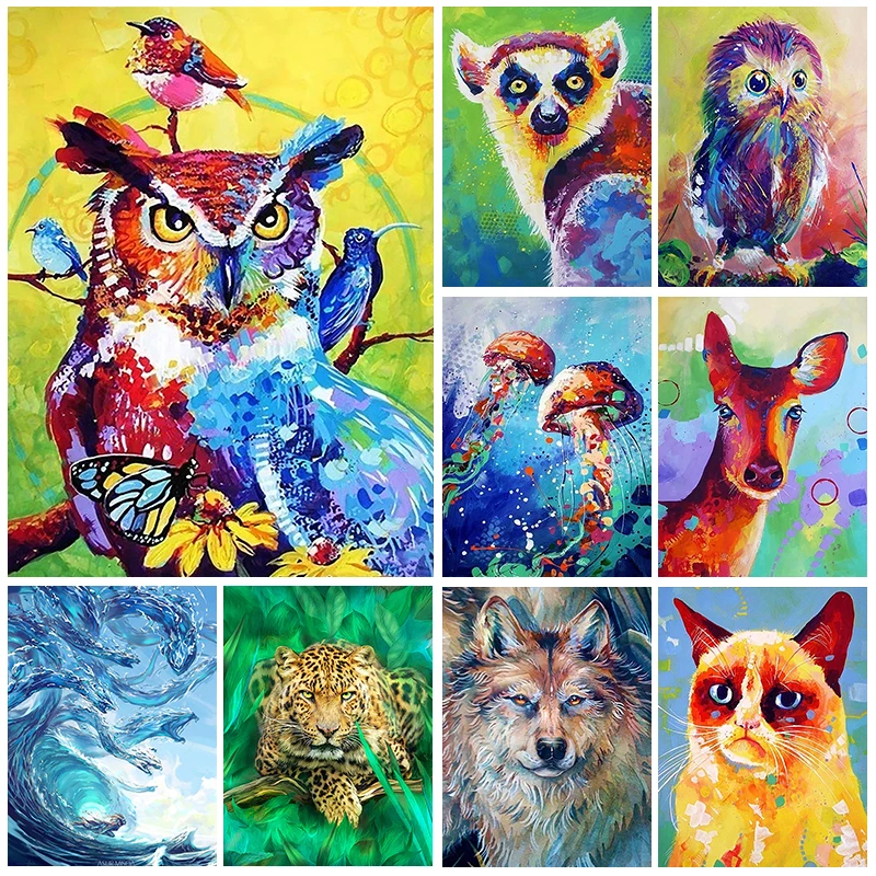 

5D DIY Diamond Painting Animal Diamond Embroidery Full Rhinestone Mosaic Wolf Bird Cross Stitch Kit Home Art Home Decoration