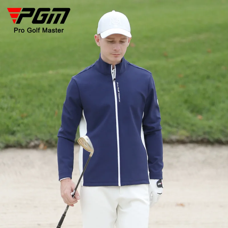 PGM Golf Men's Long Sleeve Jacket Leisure sports Golf Wear for Men Autumn Winter Warm Light Heat Inner Coat YF524
