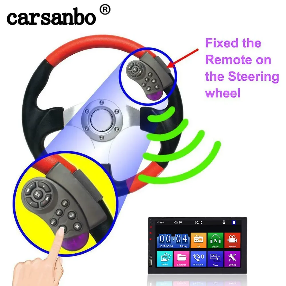 Carsanbo Car Steering Wheel Controller For MP5 Media Multimedia Player Car Steering Wheel Multimedia Portable Key Controller