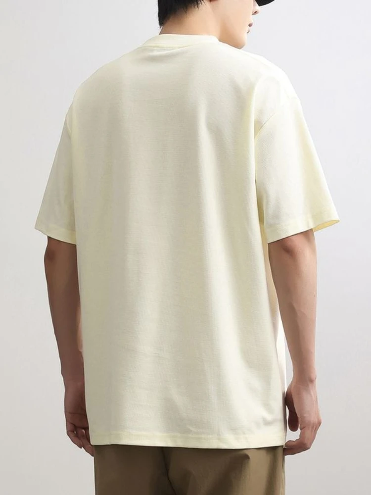 تي شيرت رجالي برقبة دائرية فضفاض مطرز تي شيرت رجالي ملابس الشارع الشهير ملابس جمالية عتيقة للحفلات بسعر الجملة ملابس رخيصة