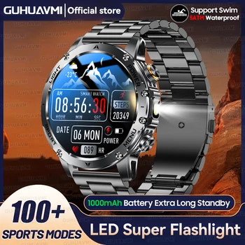 2025 Nuovo Per Xiaomi 1000mah Batteria HD AMOLED Schermo Astuto Della Vigilanza Degli Uomini di Sport Fitness Torcia A LED Impermeabile BT Chiamata Smartwatch