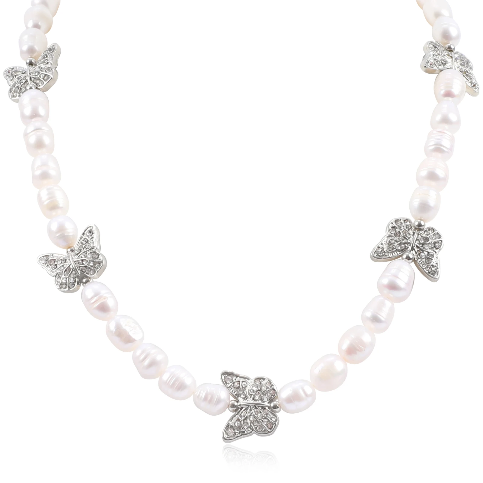 

NEKOL Butterfly Charm Necklace for Women Luxury Jewelry Accessories Gifts for Ladies Fashion Beads Necklaces Jewellery Wholesale