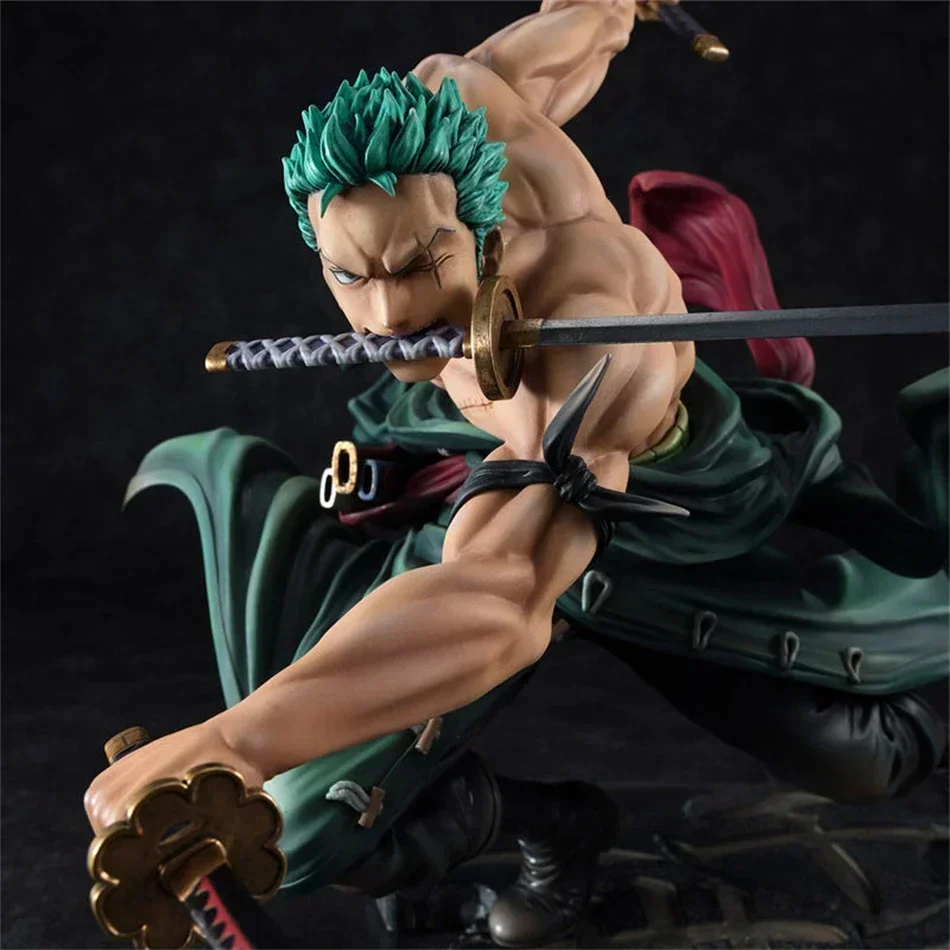Quente uma peça 10cm anime figura gk roronoa zoro três lâminas sa-máximo  mangá anime estátua figura de ação coleção modelo brinquedo do miúdo -  AliExpress