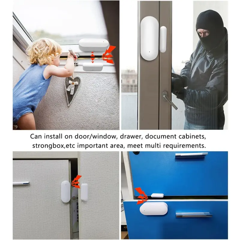 Tuya Smart WiFi Door Sensor Open Close Detector Smartlife App Control Notification Compatible with Alexa Google Home - Image 4