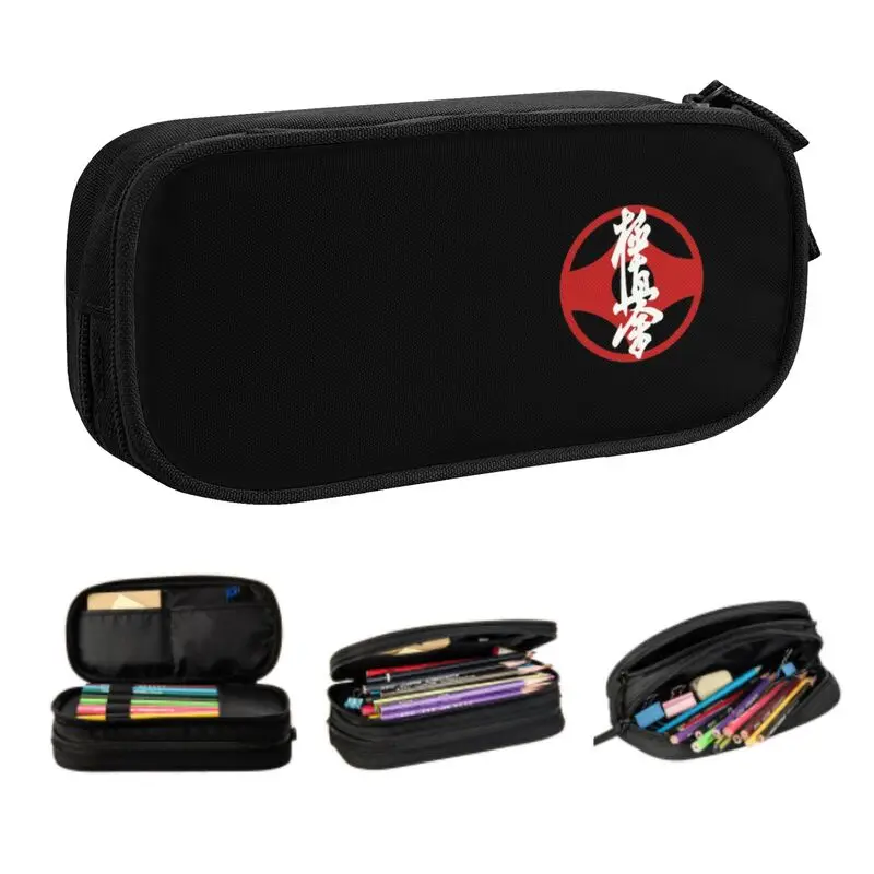 

Customized Kyokushin Karate Logo Kawaii Pencil Case Boy Girl Large Capacity Martial Arts Pencil Bag Student School