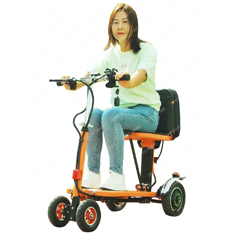 Foldable Three-Four-Wheel Electric Scooter for the Elderly