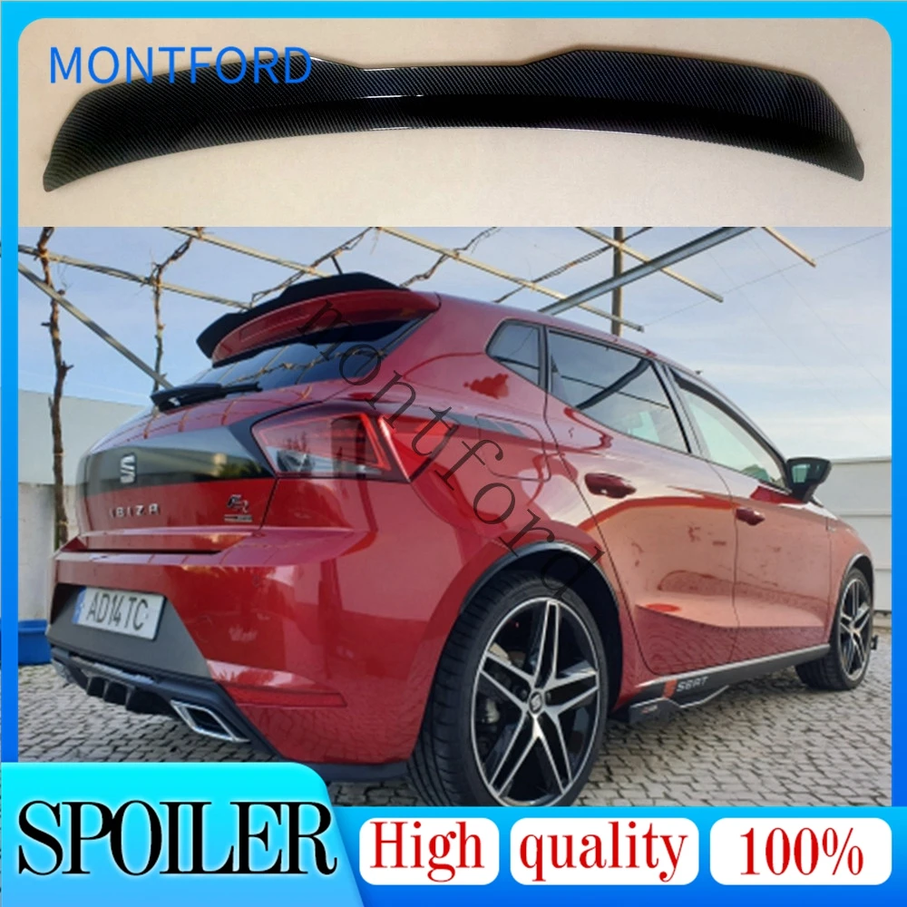 Фото Для VW Seat IBIZA TGI/FR хэтчбек 2017 2019 2021 Высокое качество ABS пластиковый задний спойлер на крышу автомобиля №1
