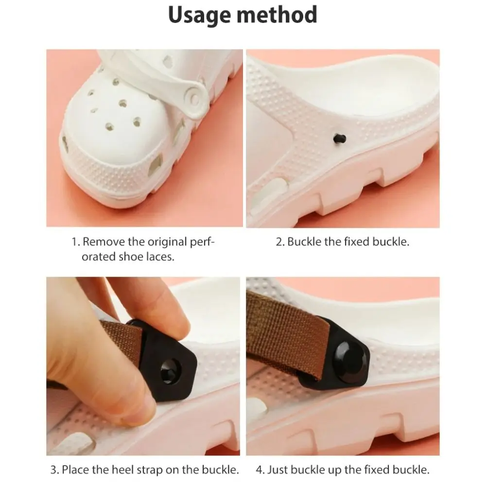 Shoelaces For Croc Shoes EVA Holes Shoes Heel Strap Adjustable DIY Accessories Gift For Ladies And Children shoe laces shoelaces without ties shoe accessories