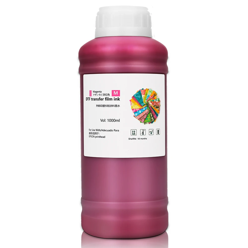 1000ml DTF ink DTF membrane transfer for Epson I3200 P800 L1800 1390 L800 L805 1430 3880 PET Film print