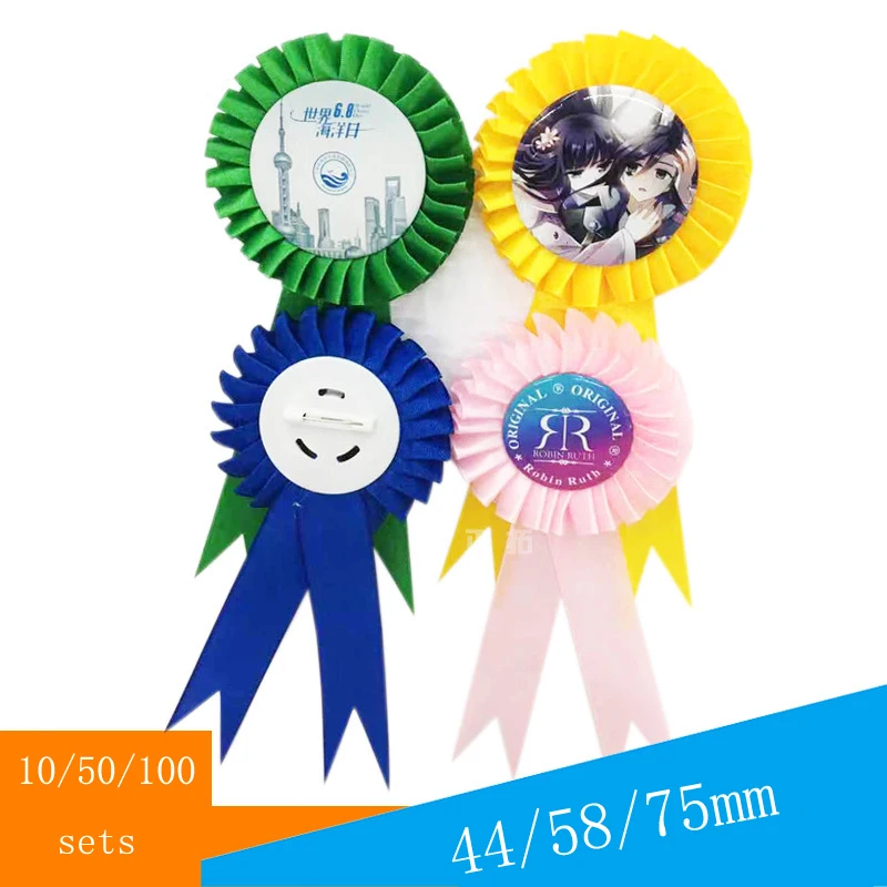 44/58/75mm Buckle type 50/100pcs Custom made DIY of corsage badges personalized badges custom-made DIY Gift rose badge parts button making supplies