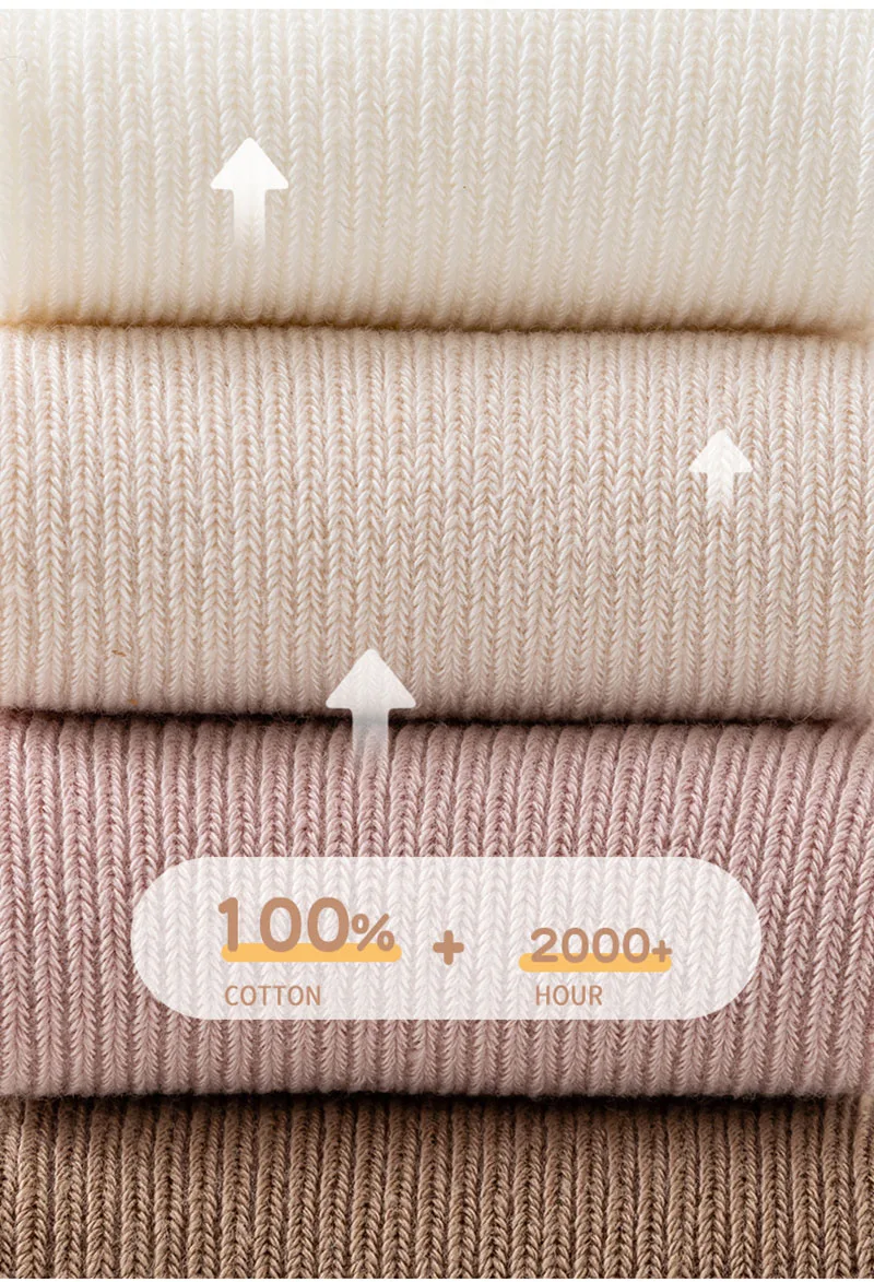 Description Picture 5 of item4 Pairs a Lot MILANCEL New Autumn Baby Socks Toddler Girls Cute Pit Strip Socks Kids Warm In Tube Socks