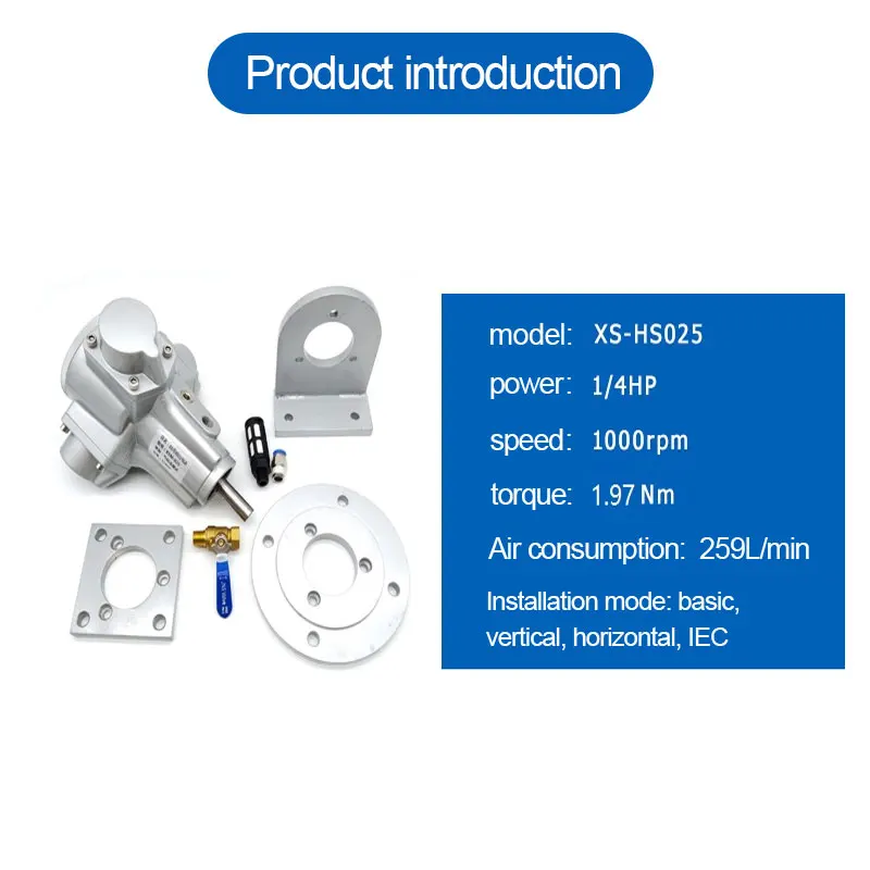 

1/4Hp 1/3Hp пневматический двигатель с большой мощностью пневматический двигатель вперед и назад взрывозащищенный двигатель 3-цилиндровый поршневой двигатель