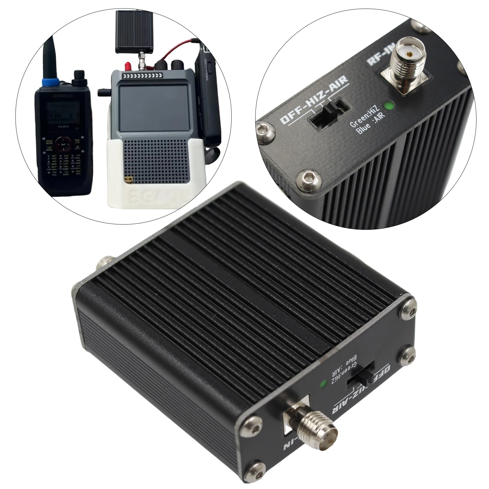 Convertitore di Frequenza AIR HIZ AMP da 110 M per Viaggi Domestici, Amplificatore Alto in Lega di Alluminio, Ampia Copertura di Frequenza per L'aviazione, Portatile e Conveniente
