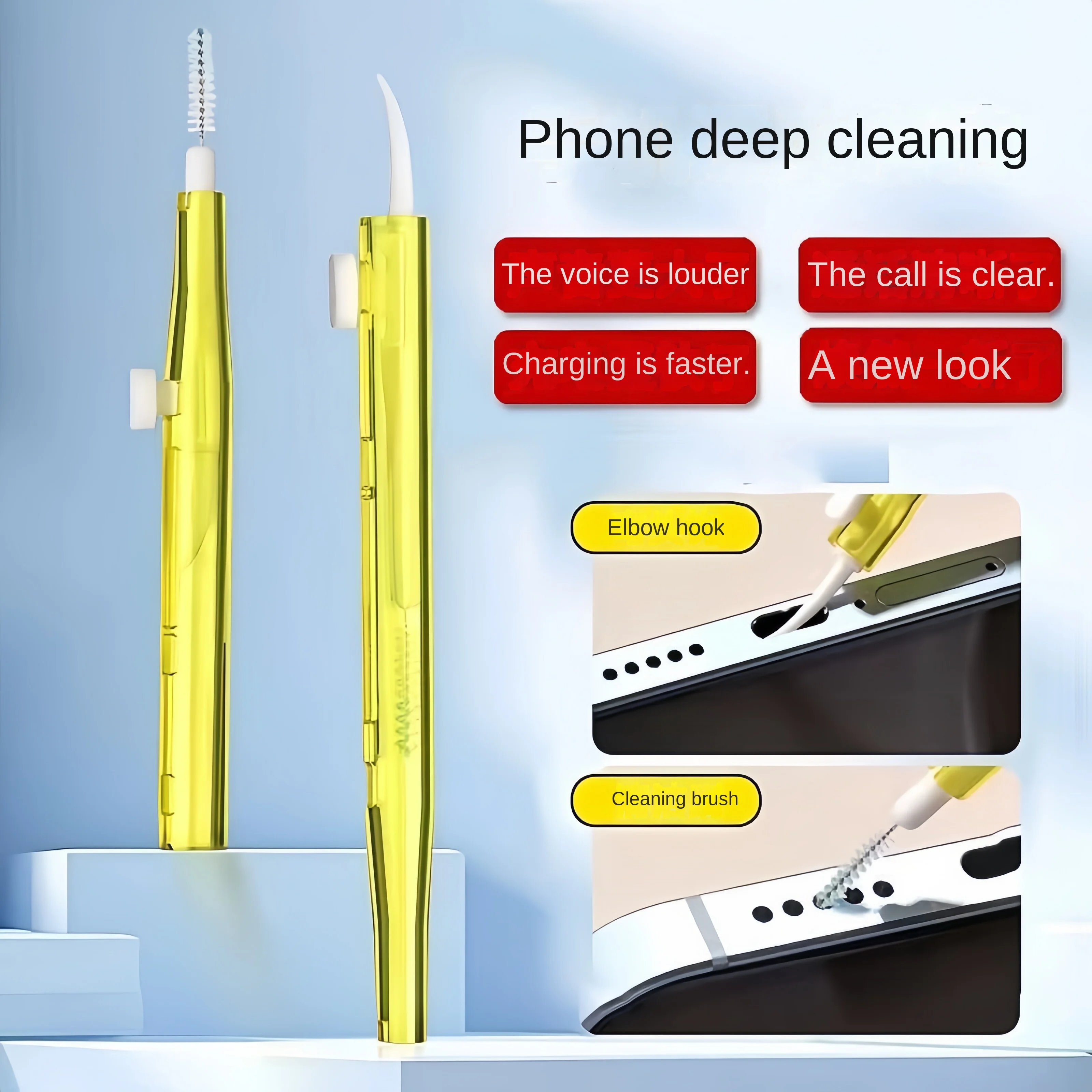 Universal Mobile Device Cleaning Kit with Dust Plugs and Brushes