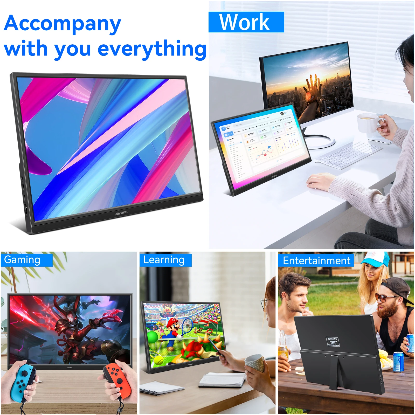 16 ġ IPS ޴ , 120HZ 16:10 PC , HDMI USB CŸ, PC ƮϿ  ĵ  Ŀ, PS4/ps5 Xbox