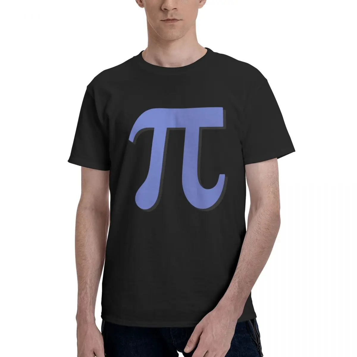 T-Shirt Con Icona Matematica Simbolo Una Maglietta Lavata Vintage Streetwear Oversize Casual Retro Top Tees Uomo Cotone