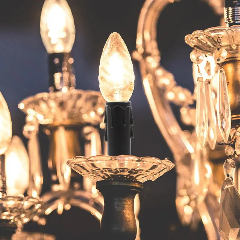 New 20Pcs/Lot Sleeve Bulb Base Cover Chandelier Part Tube Table Lamp Base Lamp Holder Tube
