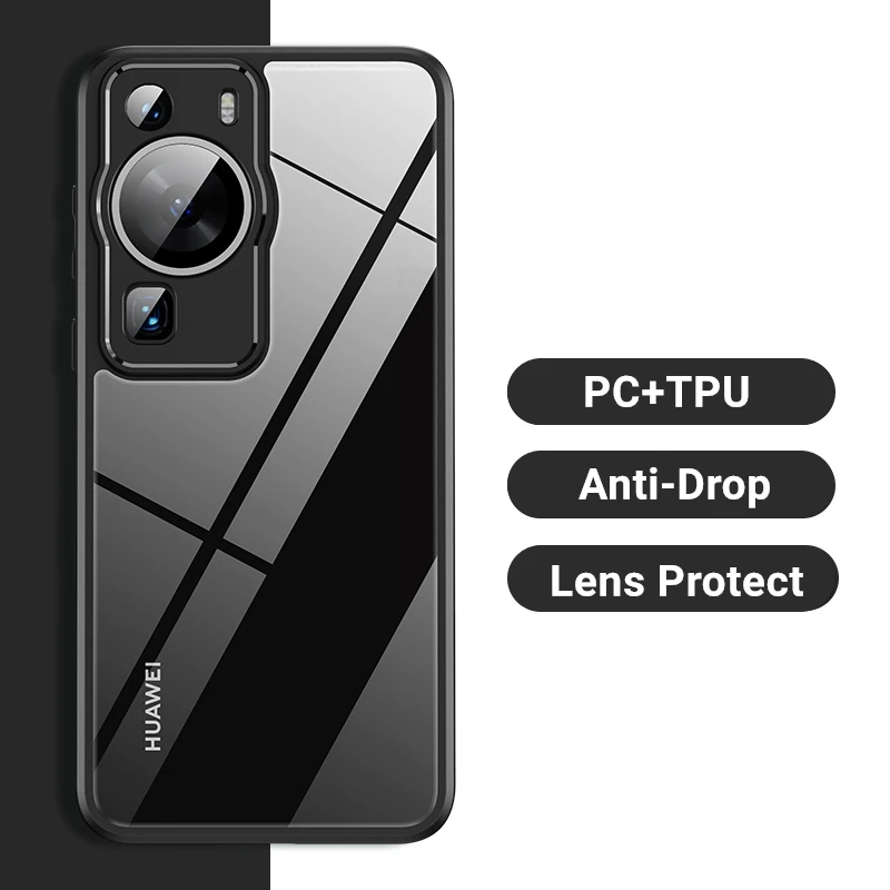 Per Huawei P60 Pro Custodie Huawei P60 Pro P60 Art Cover Black Edge Custodia In Tpu Antiurto Cover Posteriore Trasparente Per Pc Huawei P60 Pro