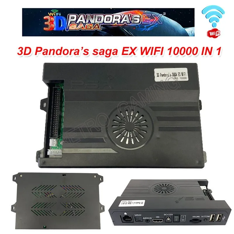 Pandora Saga Ex 10000 in 1 Retro Arcade Games Saga 3D Wifi Maquina Recreativa Support HDMI/VGA Neo Geo Mvs 2 Players u8visionh 265 h 264 avc wifi hdmi iptv streaming encoder for live streaming broadcast via rtmp support wowza youtube facebook