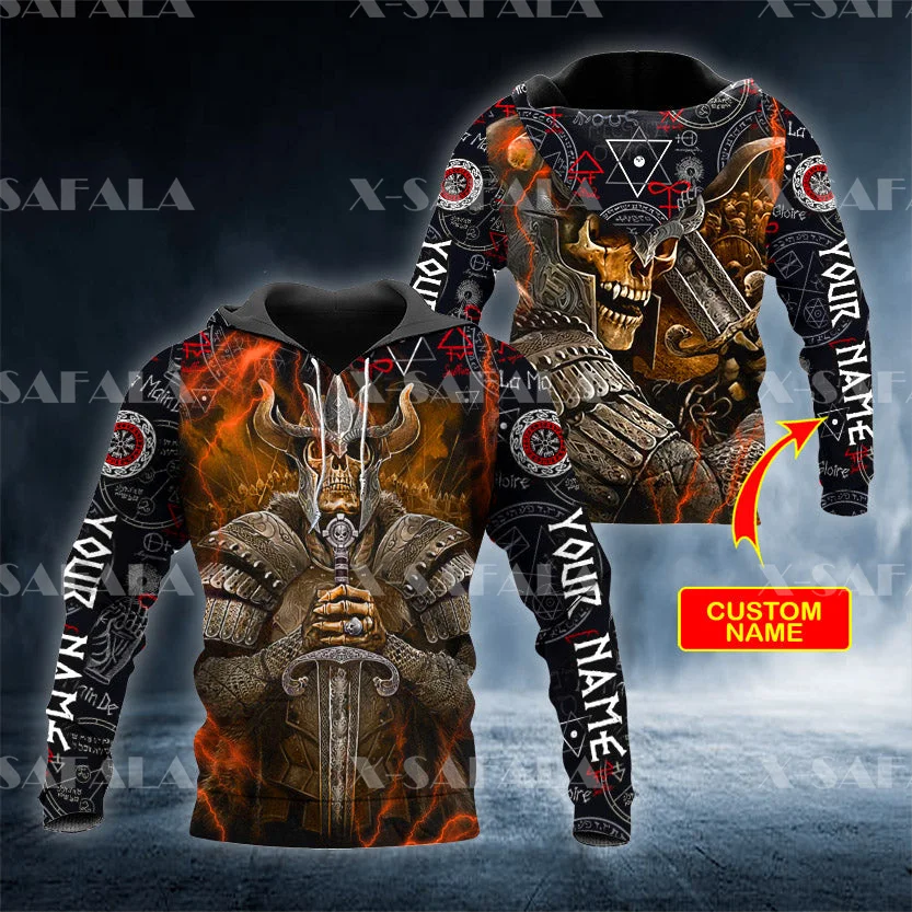 

Runic Compass Viking Warrior Skull 3D Print Hoodies Man Women Harajuku Pullover Sweatshirt Casual Tracksuit Unisex Zipper Jacket