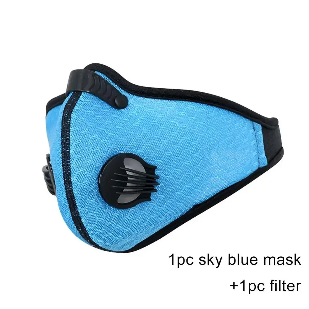 Breathable Reusable Unisex Face Mask with Valve - Washable Dustproof Protection