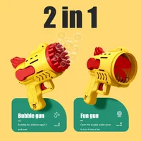 29 Holes Rocket Bubble Gun Bubble Toys Children Gifts Rechargeable Electric Bubbles Machine Outdoor Summer Toys for Kids Girls 6