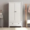 2 Door Wardrobe, Armoire with Drawer for Bedroom 1